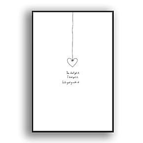 Framed Canvas Wall Art for Living Room, Bedroom Simple Words Canvas Prints for Modern Home Decoration Ready to Hang - 16"x24" inches