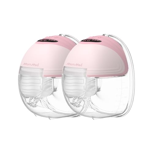 MomMed S21 Extractor de Leche Eléctrico Portátil – Sacaleches Manos Libres con Pantalla Inteligente y Diseño a Prueba de Fugas, Doble Uso con 3 Modos y 12 Niveles de Succión