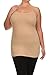 Bubble B Women's Plus Size Solid Colored Camisole Tank Top Nude 2X