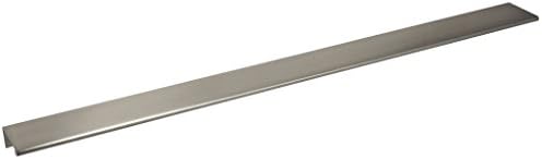 #3306-20 in. CKP Brand Back Mount Finger Edge Pull, Brushed Nickel