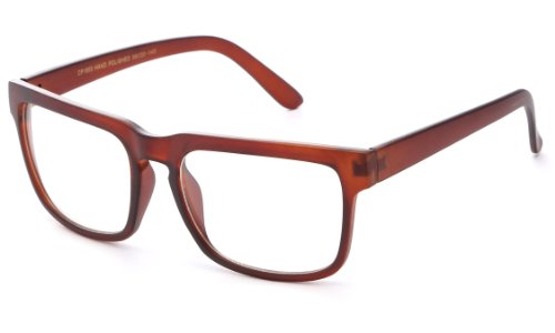 Newbee Fashion - Unisex Squared Frame Plain Clear Lens Fashion Glasses for Men & Women