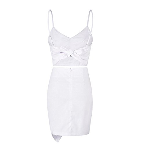 Tsmile 10Pcs Summer Holiday Skirt Hot Womens Button Crop Tops Bandeau Set Short Blouse White