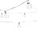 25 Ft Globe String Lights with G40 Bulbs,White - Connectable Outdoor String Lights for Garden Party Patio Bistro Market Cafe Hanging Umbrella Lamp Backyard Lights