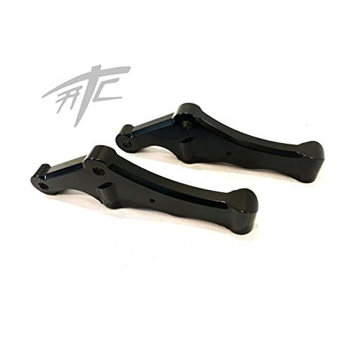 HD BLACK RADIAL MOUNT BRAKE CALIPER BRACKET PAIR 13" ROTOR 0017 HARLEY