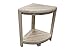 CoastalVogue Teak Corner 2-Tier Snazzy Corner Waterproof Teak Wood Shower Bench Stool Seat Chair For Inside Shower Storage Shelf Provides Safety, and Storage For Bathroom Accessories White