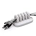 Cord Organizer with 4 Slots Cable Organizer Self Adhesive Cable Management (White)