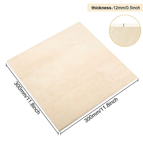 CertBuy 12" x 12" Plywood Board 1/2 Thick, 4 Pack Plywood Squares, photo 12