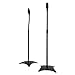 9HORN Pair of Metal Speaker Stands Floor Pole Mounts Height Adjustable for Vizio Bose Samsung Harman (Black, 1 Pair)