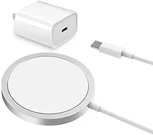 2021 Official Wireless Mag-Safe Charger, Fast-Charging Compatible Safety with iPhone 12 Mini/12 Pro/12 Pro Max/SE 2/11 Series, AirPods Pro（Equipped with 20w Fast Charging Head）…