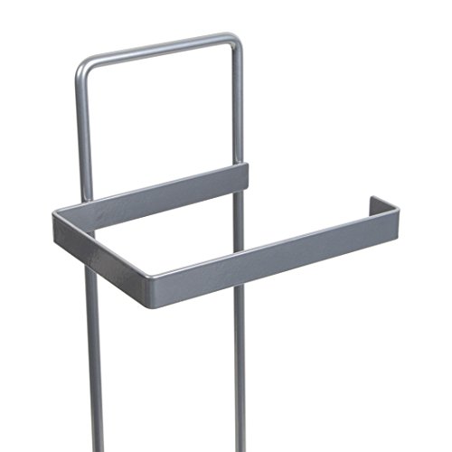 Modern Style Toilet Paper Reserve Holder with Dispenser - Beautiful Chrome Finish – Hold 4 Tissue Rolls – No Assembly Required - Heavy Gauge Wire – Free Standing Bathroom Storage Accessory