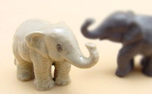 3 D Ceramic Toy Baby Young Elephant Dollhouse Miniatures Free Ship
