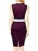 Miusol Women's Formal Scoop Neck Optical Illusion Fitted Bodycon Pencil Dress (Small, Purple)