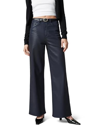 Joe’s Jeans Women’s Mia Petite High Rise Wide Leg Jean, Navy Coated, 29