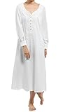 Latuza Women's Long Victorian Nightgown with Sleeves