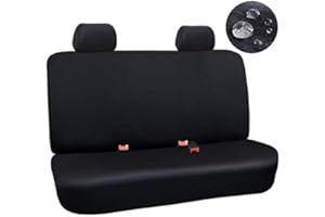 Elantrip Waterproof Rear Bench car seat Cover seat Protection Mixed Material with EVA Material Increased Size, Suitable for car SUV Truck, Black 3 PCS, Quick Installation