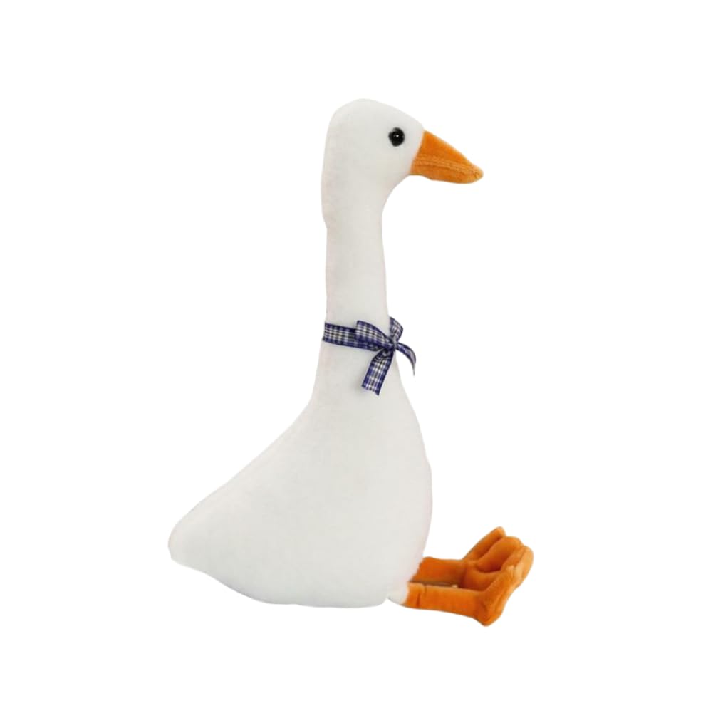 LAARNT 30cm Cute big white goose plush toy, cartoon goose plush doll pillow, Soft and Comfortable Stuffed Animal Doll