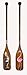 WorldBazzar Set of 2 Nautical Oar Paddle with Flamingo and Pelican Wooden Wall Art Decor 40