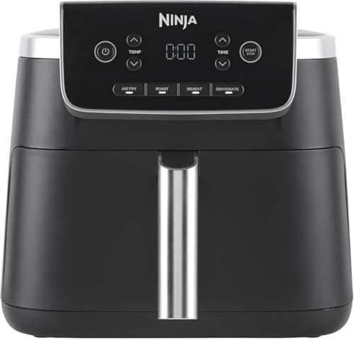 Ninja PRO Air Fryer Heißluftfritteuse, 4,7L Airfryer, Einzelkorb-Heißluftfritteuse, 4-in-1, für 1-2 Portionen, Digital, Kochen aus dem Gefrorenen, Ant