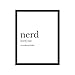 Nerd definition - Unframed art print poster or greeting card