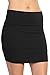 TheMogan Women's Stretch Cotton Foldover Waist Mini Skirt Black S