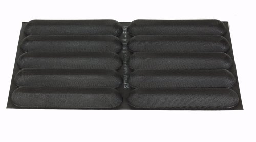 Sasa Demarle SF 01134 Silform Non-Stick Perforated Baking Mat for 12-Inch Sub Rolls, 10 Molds - Thumbnail 2