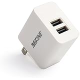 Wall Charger, Mifine 3.1A 15W Dual Port USB AC Power Adapter Universal Wall Home Travel Charger Speed Portable For iPhone iPad Android Phone USB Powered Mobile Devices... (White)
