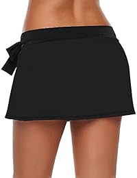 Bañador para dama con falda de bikini, parte inferior con lazo, con braguita