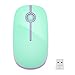 Jelly Comb 2.4G Slim Wireless Mouse with Nano Receiver, Less Noise, Portable Mobile Optical Mice for Notebook, PC, Laptop, Computer, MacBook MS001 (Green and Purple)