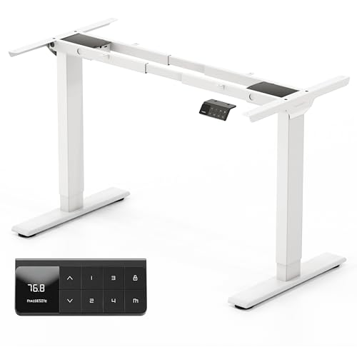MAIDeSITe Electrically adjustable height desk offers two powerful motors, stable two-piece table legs, four height memories and a reliable anti-collision function