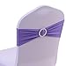 Gold Fortune 50PCS Adjustable Wedding Chair Sashes with Buckle Slider - Stretch Spandex Elastic Bands for Reception, Bridal Shower Decor - Lavender Chair Bows (50 Count)