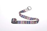 YANSYI Yoga Strap (6ft), Eco-Printed Durable Premium Fabric Exercise Straps w/Adjustable D-Ring Buckle for Stretching, General Fitness, Flexibility and Physical Therapy