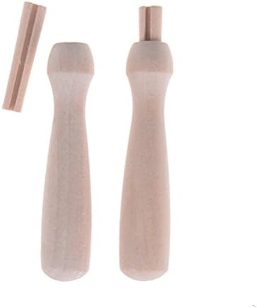 2 Pcs Wooden Handle Holder for Felting Needle DIY Tool Creative Craft by OBANGONG