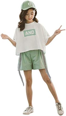 子供服 女の子 可愛い 洋服上下セット 二点セット Tシャツ 英文字 半袖 七分丈 パンツ ズボン 女児洋服 ガールズ 普段着 ルームウェアー カジュアル 涼しい 着回し 韓国風 通学 春 夏 おしゃれ 1 170 Grupobelu Com