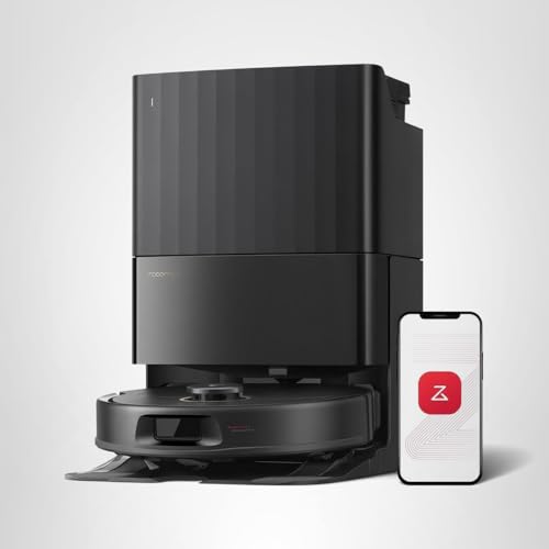 Robot aspirador y trapeador roborock Qrevo S5V, trapeador de bordes FlexiArm, succión de 12,000 Pa, sistema dual sin enredos, evitación inteligente de obstáculos, elevación de trapeador de 10 mm, lavado y secado automático de trapeador, vaciado y recarga automáticos