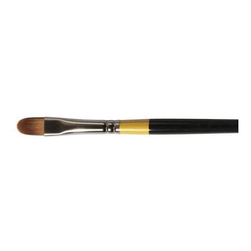 Daler-Rowney System3 Acrylic Brush, Synthetic Hair, Short Handle, Filbert, 10