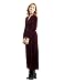 Simple Retro Women's V-neck Velvet Belted Wrap Maxi Long Dress