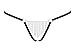 BODYZONE UN016B-BK Crotchless Chain Thong, Vertical Chain Front, Black