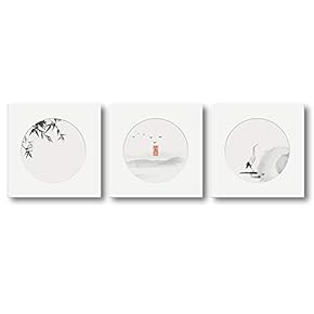 Canvas Wall Art Four Season View Painting Artwork for Home Prints Framed - 12"x12"x3 Panels