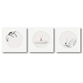 Four Season View Painting Artwork for Home Framed x3 Panels