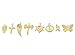 ANIUHL 50pcs Charms for Jewelry Making,Dainty Tibetan Gold Charms Pendants Crafting Accessories for Necklace Bracelet Ankle Jewelry DIY Making