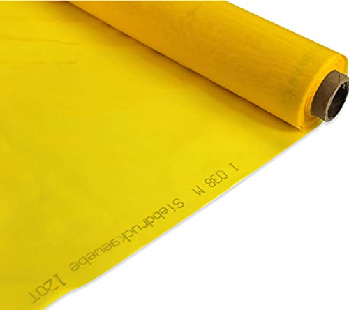 Uteip Yellow 3 Yards 50 Inches(1.27m) Wide 200 Mesh (80T) Screen Printing Fabric