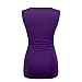 Simier Fariry Women's Summer Solid V Neck Ruched Side Slim Fit Casual Tank Tops