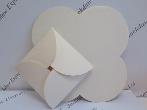 10 x Pochette Square Self Assembly Envelopes 145mm Assembled Choose Blue or Cream (10 x Cream AM853)