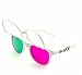 GloFX Flip Up 3Diffraction Glasses - White Flips Rave Prism Grating Diffraction w/Anaglyph Anaglphic 3D