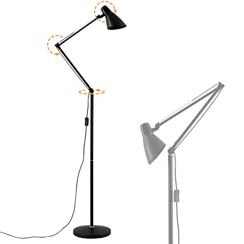 Standing lamp with Swing Arm,LED Bulbs can be Replaced, Energy Saving