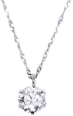 【KASHIMA】純プラチナ台 0.35ct ダイヤモンド 一粒石 プチ ペンダント ネックレス
