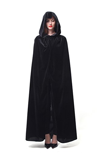 Nuoqi Mens Halloween Costumes Unisex Adults Cosplay Black Cape Cosplay Costumes