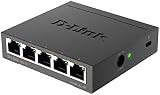 D-Link DGS-105/B 5-Port Gigabit Metal Desktop Unmanaged Network Switch UK view 3