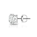 Diamond Wish 3/8 Carat Diamond Round Single Stud Earring in 14k White Gold (J-K, I2-I3, cttw) 4-Prong Basket Screw Back