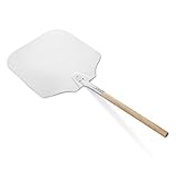 New Star Foodservice Inc. 50196 Wooden Pizza Peel, 16" x 18" x 36", Aluminum w/wood handle